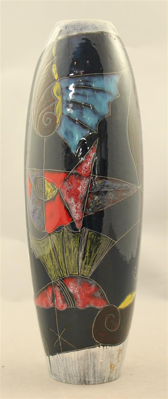 A Fantoni elongated oviform vase, 1950s/60s, 31cm